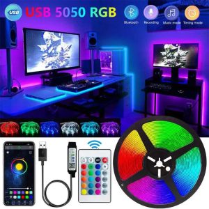 Bluetooth LED Strip Lights – SMD 5050 RGB with APP & Remote Control