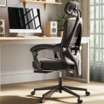 Dowinx Ergonomic Office Chair – Mesh Computer Chair with Pocket Spring Seat, Lumbar Support & Headrest