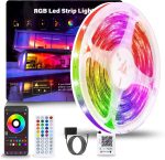 5M–40M LED Lights for Bedroom – Color Changing RGB Strip with Music Sync, Remote & App Control