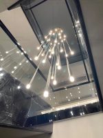 Minimalist Modern LED Chandelier – Designer Pendant Lighting for Duplex Living Rooms, Dining Areas & Staircases